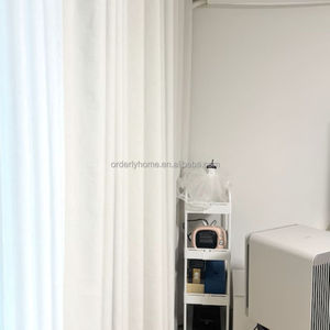 Chariot de rangement pliable et réglable sur roulettes, étagère extensible pour espaces étroits, en acier au carbone pour cuisine - Product Image 6