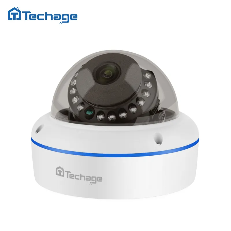 Techage Camera Vòm 4Megapixel Camera AI H.265 IP Poe CCTV Có Ghi Âm Camera POE IP 4MP 3.6Mm