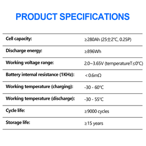 Cellule de batterie CALB 280Ah LiFePO4 3.2V 280Ah Grade A Originale Neuve Faible <span class=keywords><strong>IR</strong></span> UN38.3 pour VR, Caravane, Panneau Solaire, Système Solaire - Product Image 3