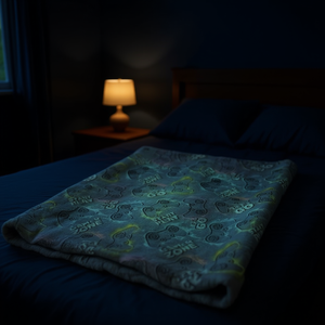 Couverture double Shine Light qui brille dans le noir, motif de manette de jeu, literie en peluche rectangulaire, toutes saisons - Product Image 2