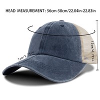 Gorra Trucker de Algodón Lavado Vintage de 5 Paneles con Corona Media Wins Flying, con Malla y Logotipo Bordado, Color Gris, para tu Marca