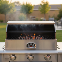 Pemantau Suhu Daging Panggang BBQ Stainless Steel Grill DIAL 360 Field View Dot Matrix Display Respon Cepat 38~538F/