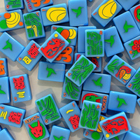 Lot de 160 tuiles de Mahjong américaines gravées sur mesure en gros, ensemble en acrylique bleu pour bord de piscine, précommande
