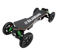 Trottinette électrique tout-terrain BAJABOARD Helix 4WD, skateboard en alliage d'aluminium, batterie au lithium, vitesse maximale de 60 km/h, étanche, tout-terrain