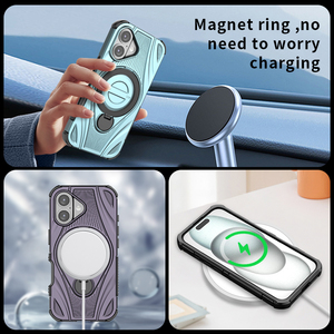 Funda Trasera de Lujo Personalizada de Diseño Nuevo 2026, Resistente a Impactos, con Anillo de Aleación Giratorio de 360 Grados para Carga Inalámbrica para <span class=keywords><strong>iPhone</strong></span> 16 - Product Image 6