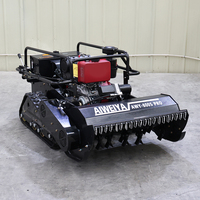 Tondeuse à gazon tout-terrain télécommandée à quatre temps certifiée CE, sans câblage, avec broyeur à fléaux