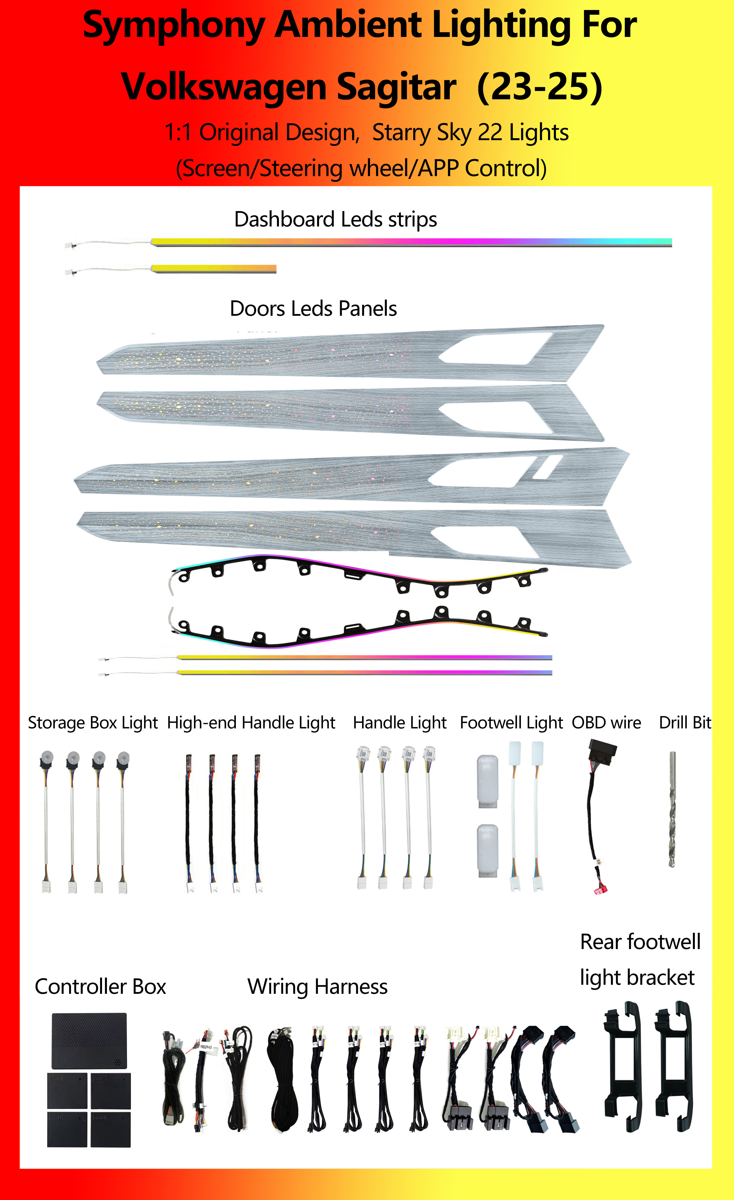Volkswagen Sagitar Starry Sky Symphon 22 Lights