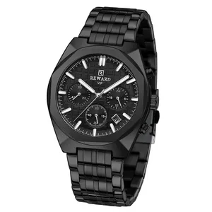 Good quality Mens watches top brand name black round casual dress watch for men relojes de cuarzo para hombre de lujo