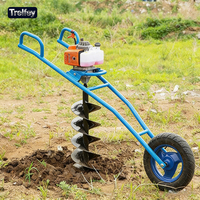 Tarière thermique robuste sur chariot 99 cm³ pour la plantation d'arbres