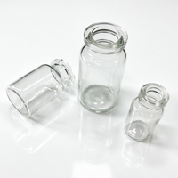 Flacon en verre borosilicate stérile transparent de 10 ml, type I, surface gravée à l'acide, bouchon en caoutchouc, capuchon en aluminium pour usage pharmaceutique