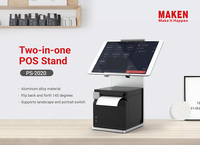 Support de tablette de bureau PS-2020 Présentoir de terminal de point de vente en aluminium deux-en-un