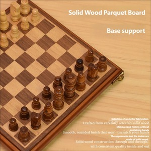 Set di <span class=keywords><strong>Scacchi</strong></span> in Legno Miniaturizzato ad Alta Resistenza, Design Moderno e Leggero per Bambini, <span class=keywords><strong>Principianti</strong></span>, Viaggi e Incontri Sociali - Product Image 3