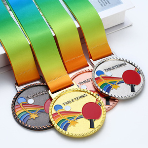 Médaille sportive personnalisée plaquée or, gravure vierge, durable pour les jeux et événements - Product Image 6
