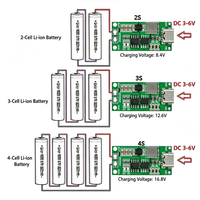 Type C USB C Step-up Boost Module 1A/2A/4A 18650 Carte de chargeur de batterie au lithium BMS 2S 3S 4S Li-Po Power Bank PCB PCBA