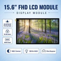 Modul LCD TFT AHVA IPS FHD 15,6 Inci AUO G156HAN05.0 1920x1080 EDP 500cd/m2 Kecerahan Tinggi Tampilan Industri Temperatur Lebar