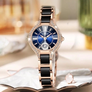 Relógio de quartzo luxuoso com alça de aço inoxidável e mostrador de diamantes para presente de namorada e mãe super fashion - Product Image 4