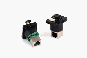 RJ45 महिला चेसिस सॉकेट सॉकेट 90/180 शील्ड ईथरनेट कनेक्टर और जस्ता मिश्र धातु आवास - Product Image 6