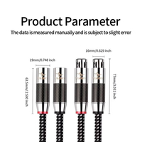 Câble micro audiophile équilibré XLR mâle-femelle YYTCG pour connexion de système audio, mixeur et haut-parleur