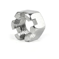 Écrou hexagonal fendu personnalisable en acier au carbone zingué, filetage métrique à gauche, pour applications minières anti-desserrage, fourni directement par l'usine