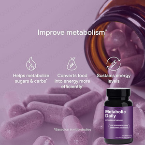 30 Capsules Quotidiennes Métaboliques - Optimise le Métabolisme, Probiotiques Vivants (Akkermansia Muciniphila), Aide au Métabolisme du Sucre et des Glucides - Product Image 3
