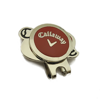 Personalizado de alta calidad magnético sombrero Pin Clip esmalte suave Metal Golf pelota marcador Logo diseño personalizable gorra magnética marcador de bola