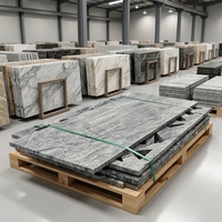 TY Factory Direct, Petite dalle de granit gris-blanc moderne, naturelle et écologique, brossée, solution complète pour Shandong Villa Park Kitchen