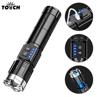 Lampe torche LED magnétique 67g Type C 6 modes Zoomable 1000M Étanche IP65 Clignotement SOS 5000K Urgence Camping Extérieur