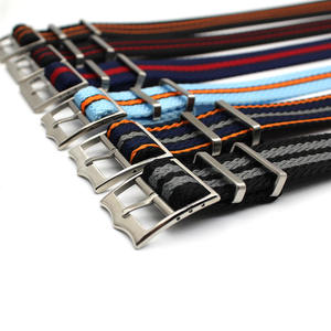 Bracelet de montre de luxe en Nylon à chevrons, boucle en acier inoxydable 316L noir gris <span class=keywords><strong>20</strong></span> 22 <span class=keywords><strong>James</strong></span> <span class=keywords><strong>Bond</strong></span> bracelet de montre SharkTooth - Product Image 6