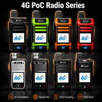 Radio PTT XUNLIBAO 4G LTE PoC avec traduction IA bidirectionnelle, GPS, SOS, multifonction, réseau mondial, carte SIM, talkie-walkie W500
