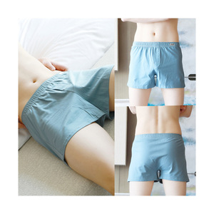 Calzoncillos bóxer de algodón de talla grande holgados finos para hombre, ropa interior de color sólido, pantalones cortos informales para el hogar - Product Image 6
