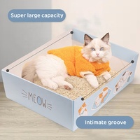 Produits écologiques pour animaux de compagnie, matériel en papier pliable, bac à litière jetable pour chat de voyage en plein air