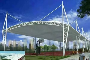 Carpa de Techo para Deportes al Aire Libre, Estructura de Membrana de PVDF PTFE Personalizada, Canchas de Baloncesto y Bádminton, Techo Térmico, Material de Tela para Techos de Edificios - Product Image 4