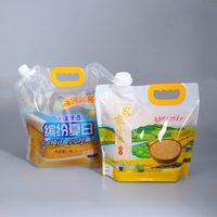 Sac de stockage d'eau en LDPE de 5 L, conteneur d'eau pliable portable pour la randonnée et le camping avec bec verseur