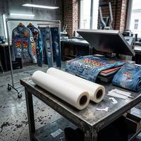 Transfert de chaleur en gros 33cm 40cm A4 A3 A2 PET DTF Film en rouleau pour l'impression de t-shirts