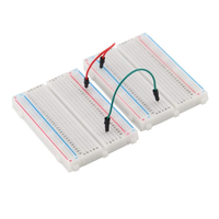 Mini-breadboards transparents/blancs à 400 trous, connectables, sans soudure, pour tests de circuits et expériences