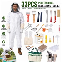 Ensemble d'outils d'apiculture de 33 pièces, fournitures d'apiculture complètes avec sac Oxford pour débutants et professionnels