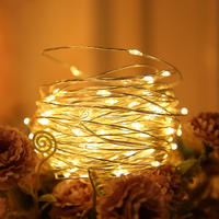 Guirlande lumineuse féerique de haute qualité, 100 LED, 10 m, télécommande AC, 8 fonctions, fil de cuivre, décoration de Noël, Halloween, extérieur, intérieur