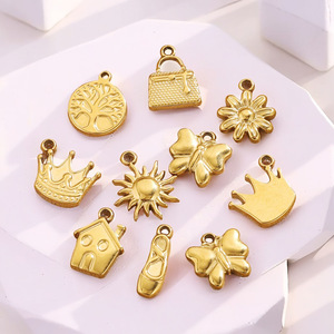 Pendentif Aceworks en acier inoxydable, motif Arbre de Vie, breloque vintage en forme de fleur pour la fabrication de bijoux - Product Image 4
