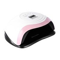 168W haute puissance UV LED lampe à ongles sèche Construction en métal blanc outil professionnel d'art des ongles 4 minuteries capteur automatique pour vernis à Gel