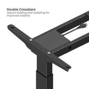 Giá rẻ văn phòng Ergonomic bảng máy tính lên Ergo Chiều cao có thể điều chỉnh động cơ kép điện 3-giai đoạn đứng bàn chân khung Úc - Product Image 3
