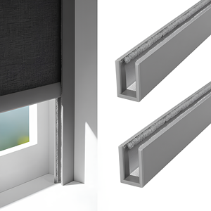 Blinds Blocking Strips Heavy Duty, U-Channel Blackout <strong>Light</strong> <strong>Blockers</strong> Side Tracks for <strong>Window</strong> Shades, Aluminium <strong>Light</strong> Gap <strong>Blocker</strong> - Product Image 1