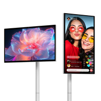 Televisor LED HDTV Portátil con Pantalla Táctil Vertical, Android 15, 27 Pulgadas, Batería Integrada, Altavoz Incorporado, 6GB+128GB, para Uso en Exteriores