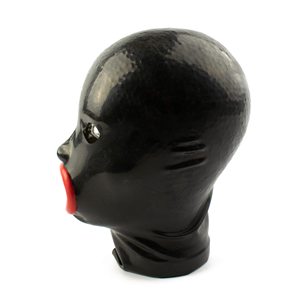 Masque en latex de mode en caoutchouc anatomique - Masque pour les lèvres avec ouverture pour les yeux et la bouche - Masque facial en caoutchouc - Product Image 3