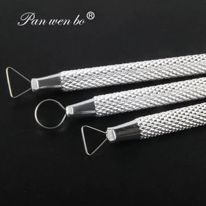 Panwenbo Ensemble d'outils de sculpture en céramique de 14 pièces avec manche en bois Outils en argile de poterie avec sac à fermeture éclair en toile pour fournitures d'art - Product Image 4