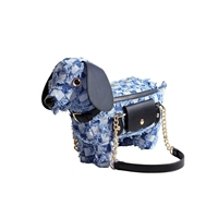 Sac à main en jean style unique de Guangzhou 20256 avec franges et pompons, en forme de chien, pour les amoureux des chiens, sac à main de dessin animé pour filles