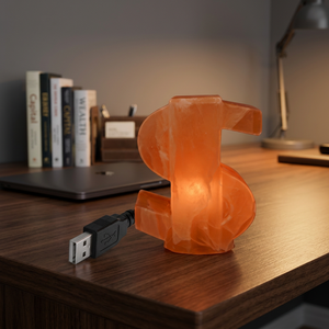 Lámpara de Sal del Himalaya 100% Pura y Original de Alta Calidad, Nuevo Diseño de Elefante, Mini Lámpara Nocturna USB Decorativa, Artesanía Natural - Product Image 1