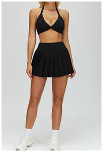 OEM ODM grosir pakaian olahraga gaun Golf Tenis Wanita rok Golf Bra Gym <span class=keywords><strong>2</strong></span> potong set pakaian kebugaran pakaian olahraga pakaian tenis - Product Image 2