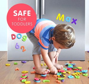 114 lettres et chiffres magnétiques pour les tout-petits, aimants pour l'alphabet, aimants pour les chiffres, aimants pour le réfrigérateur. Jouet en lettres magnétiques en mousse ABC pour enfants - Product Image 6