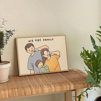 Peinture murale encadrée pour la famille, art mural décoratif, affiche décorative « Nous sommes une famille » pour chambre à coucher, salon, décoration intérieure