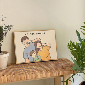 Family Wall Mural Framed Wall Art Decorative Painting We Are Family Decorative <b>Poster</b> for Bedroom Living <b>Room</b> Home Decor - Product Image 3